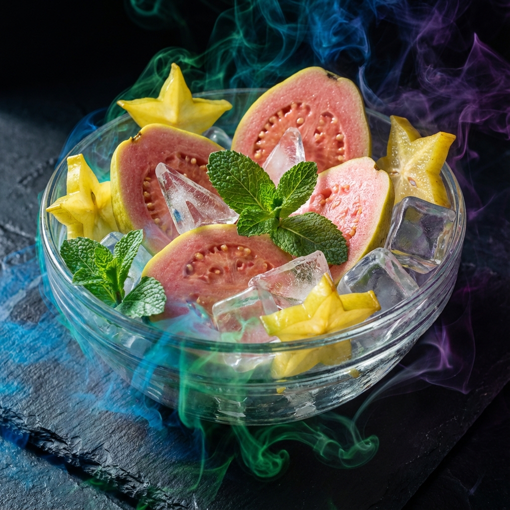 Гуава-карамбола с сильным ледяным эффектом и мятой (крепкая)